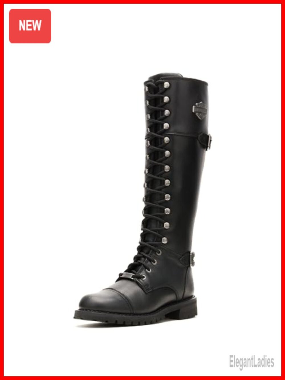 Harley-Davidson Beechwood Leather Tall Motorcycle Riding Boots Knee High Low